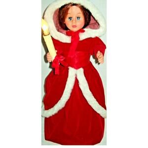 Santas Best Girl Caroler 1980's 26 Tall Little People Rennoc Animated Figure